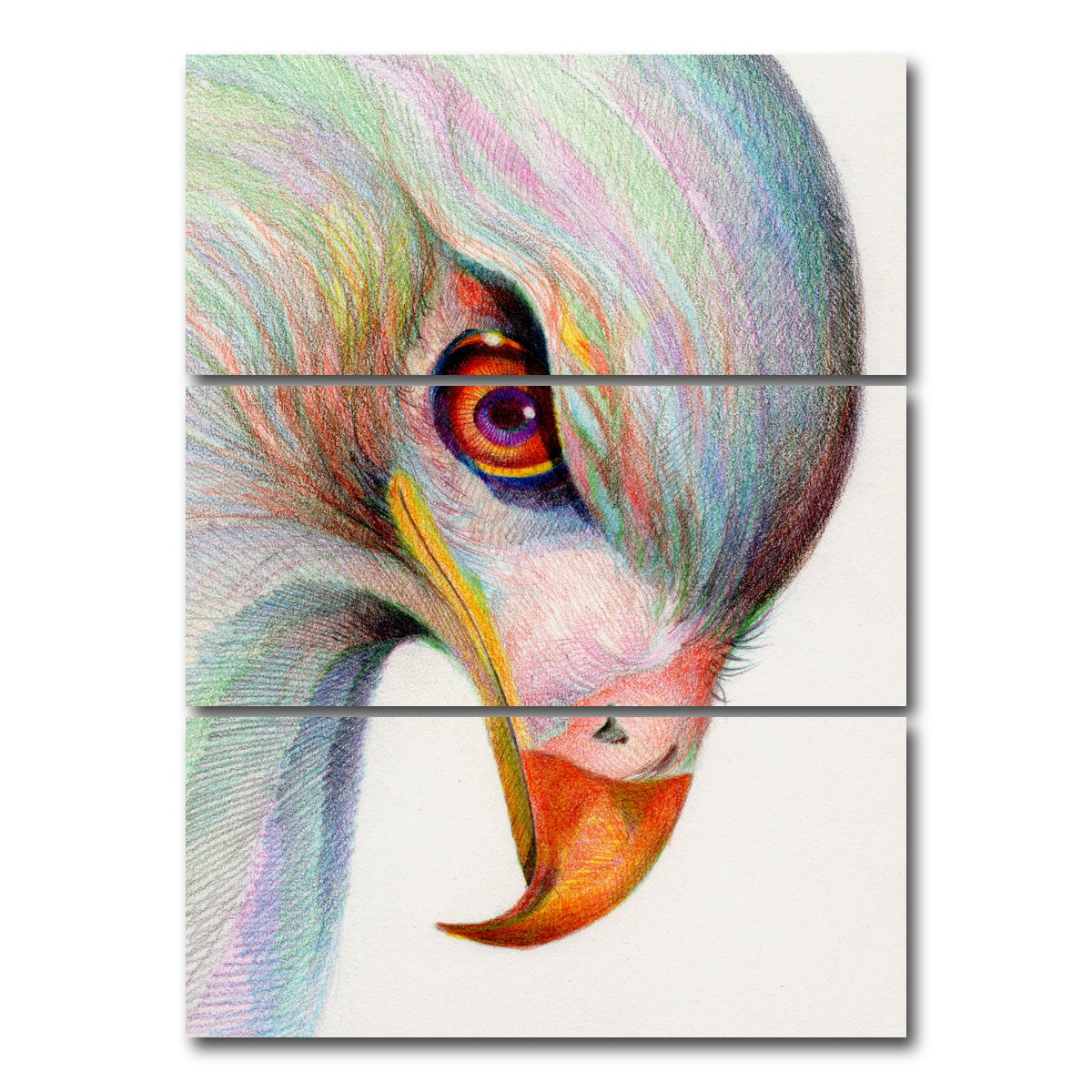 AUTO-MOCKUP WHITE | raptor's watchful eye | 3 Piece | Gallery Wrap Canvas | group=8x18_stacked