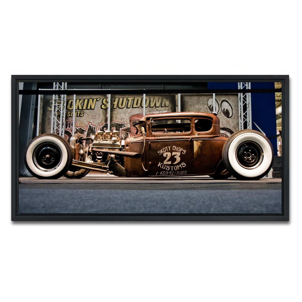 AUTO-MOCKUP WHITE | rat rod | 1 Piece | Black Framed Canvas | group=2x1