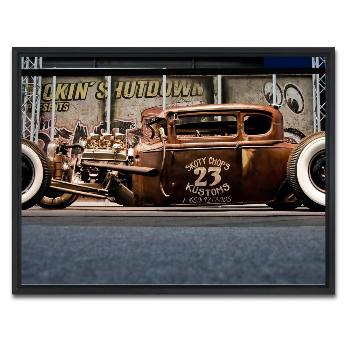AUTO-MOCKUP WHITE | rat rod | 1 Piece | Black Framed Canvas | group=4x3