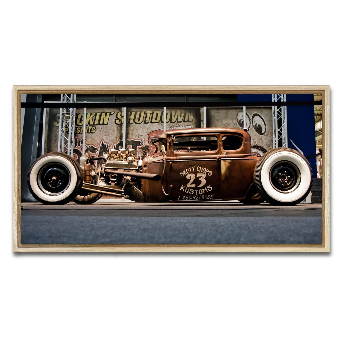AUTO-MOCKUP WHITE | rat rod | 1 Piece | Natural Framed Canvas | group=2x1