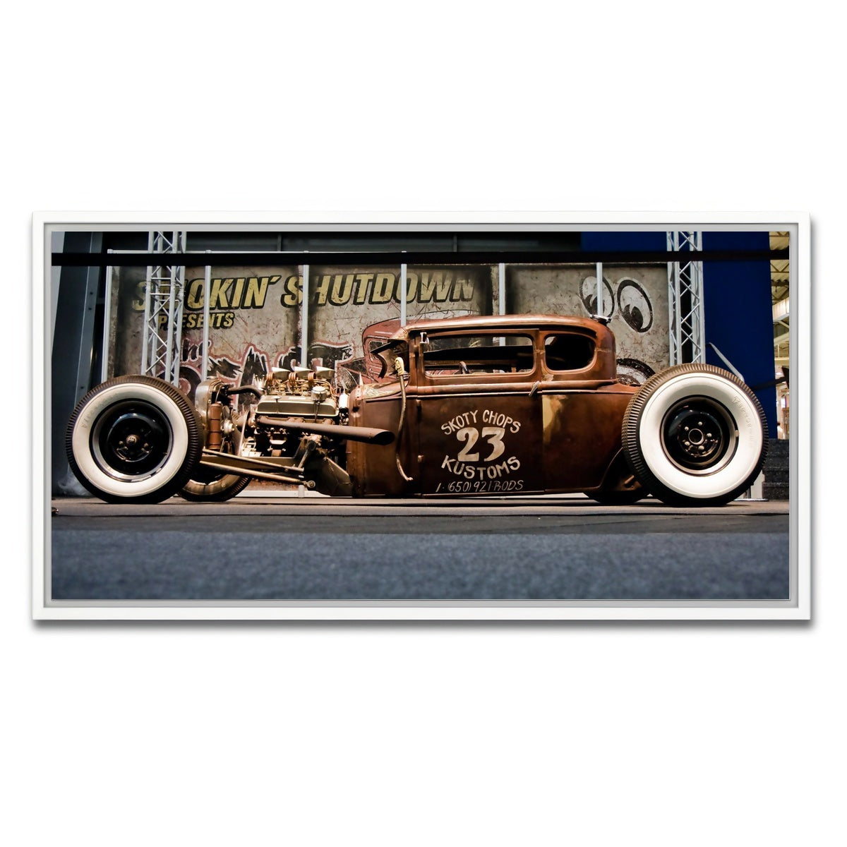 AUTO-MOCKUP WHITE | rat rod | 1 Piece | White Framed Canvas | group=2x1