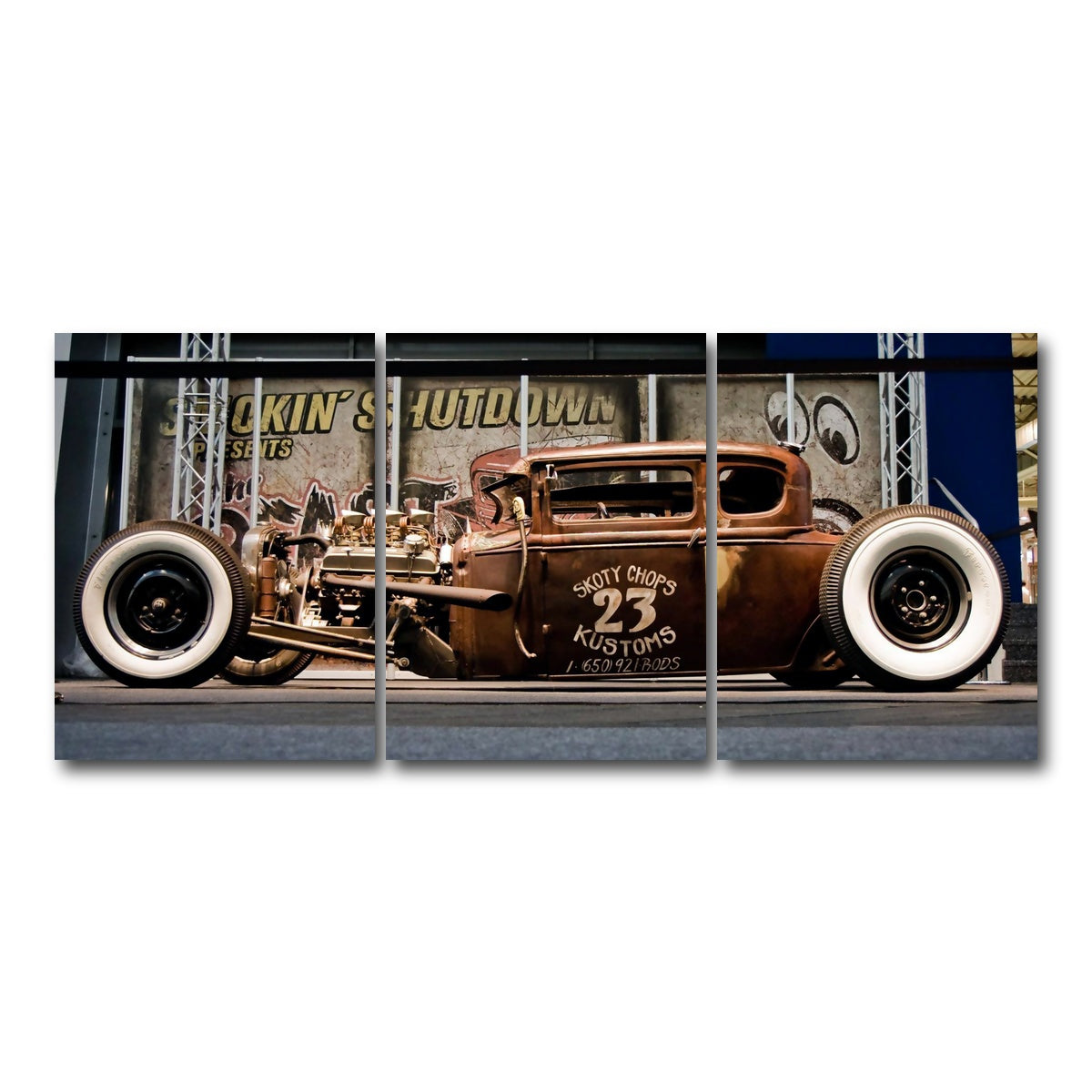 AUTO-MOCKUP WHITE | rat rod | 3 Piece | Gallery Wrap Canvas | group=18x24
