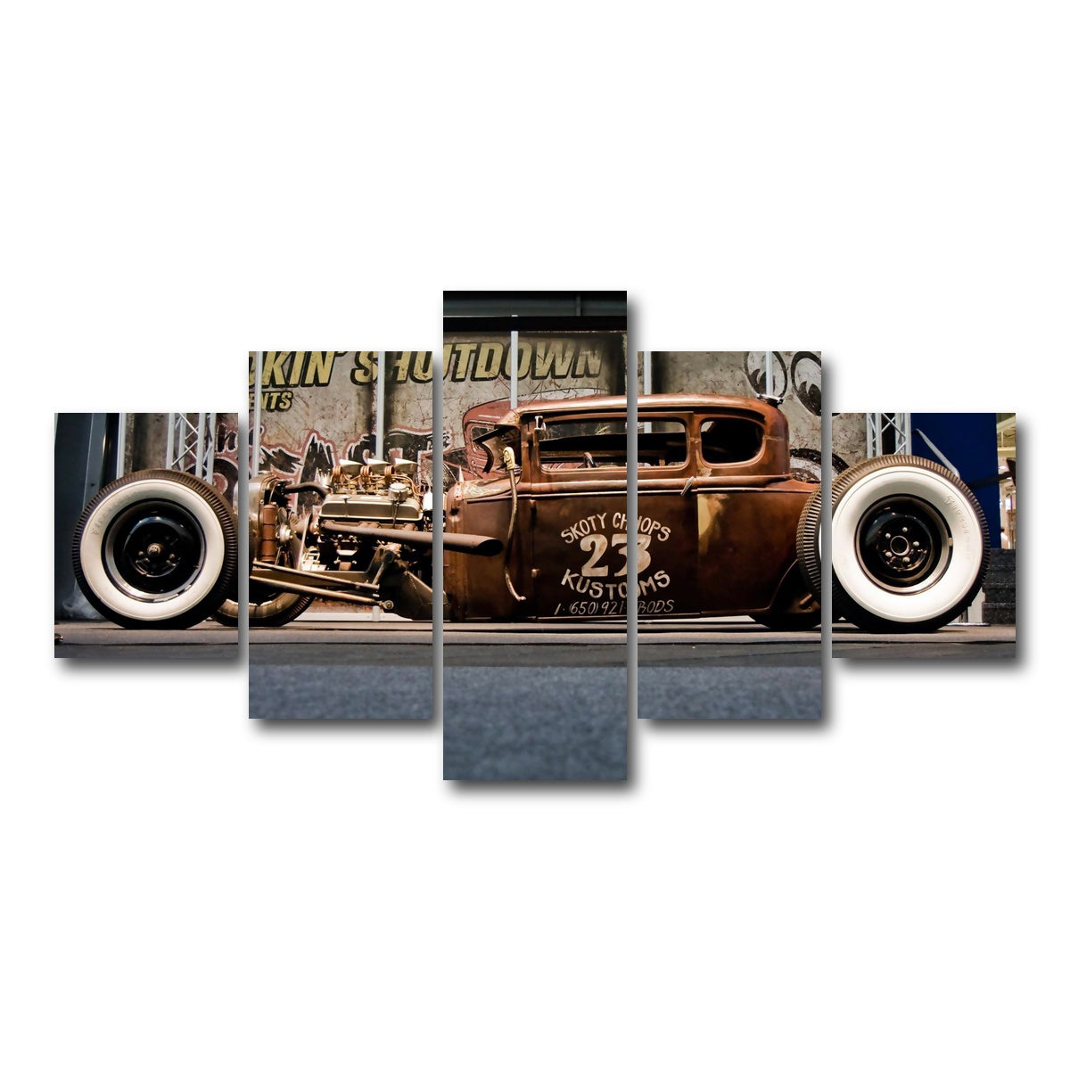 AUTO-MOCKUP WHITE | rat rod | 5 Piece | Gallery Wrap Canvas | group=5_short