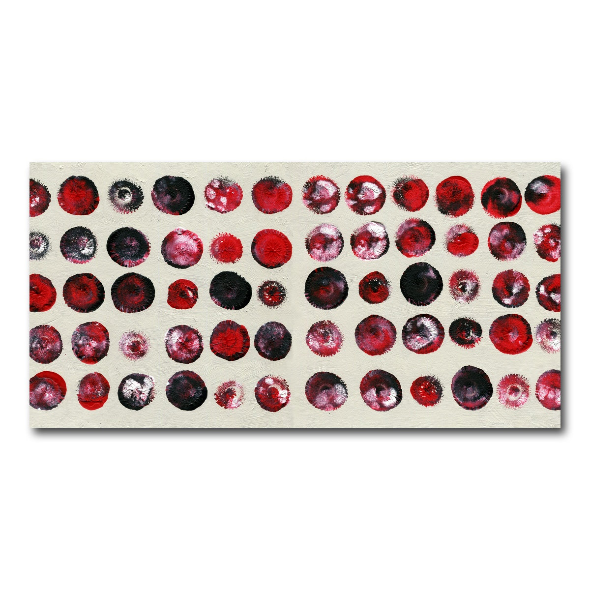 AUTO-MOCKUP WHITE | red circles | 1 Piece | Gallery Wrap Canvas | group=2x1