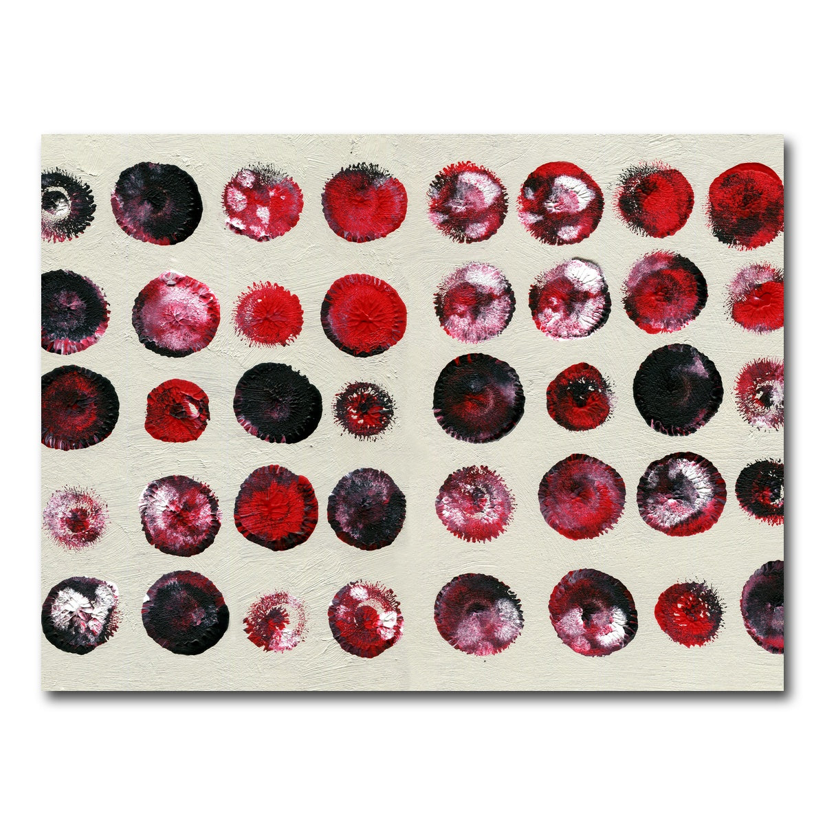 AUTO-MOCKUP WHITE | red circles | 1 Piece | Gallery Wrap Canvas | group=4x3