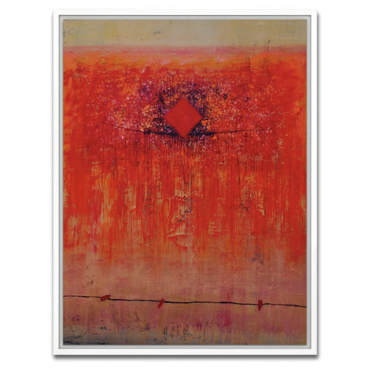 AUTO-MOCKUP WHITE | red diamond | 1 Piece | White Framed Canvas | group=3x4