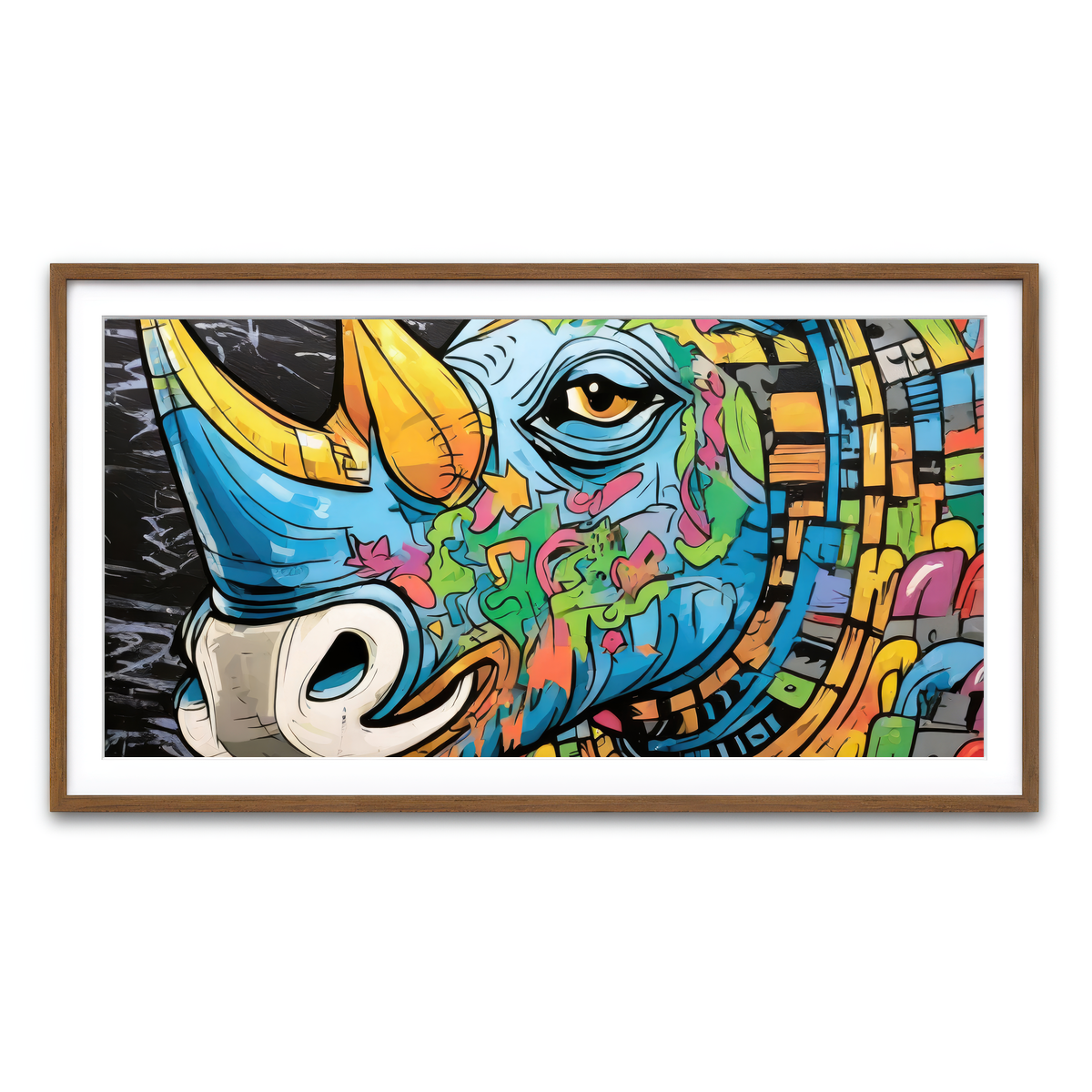 Framed Print 2x1 Walnut