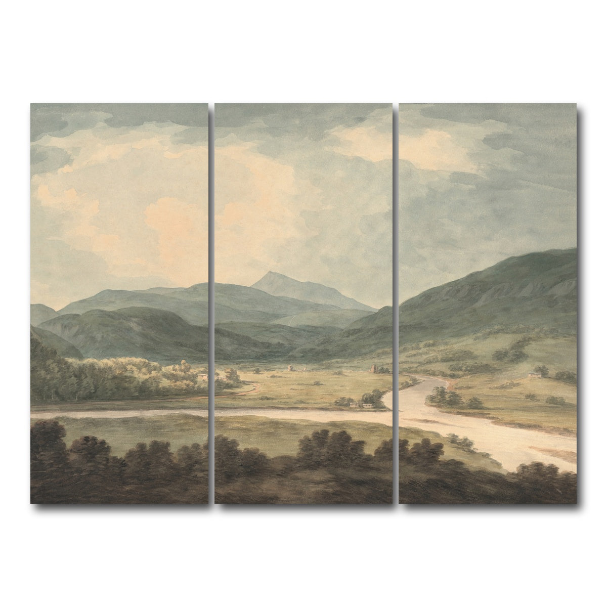 AUTO-MOCKUP WHITE | river lands | 3 Piece | Gallery Wrap Canvas | group=8x18