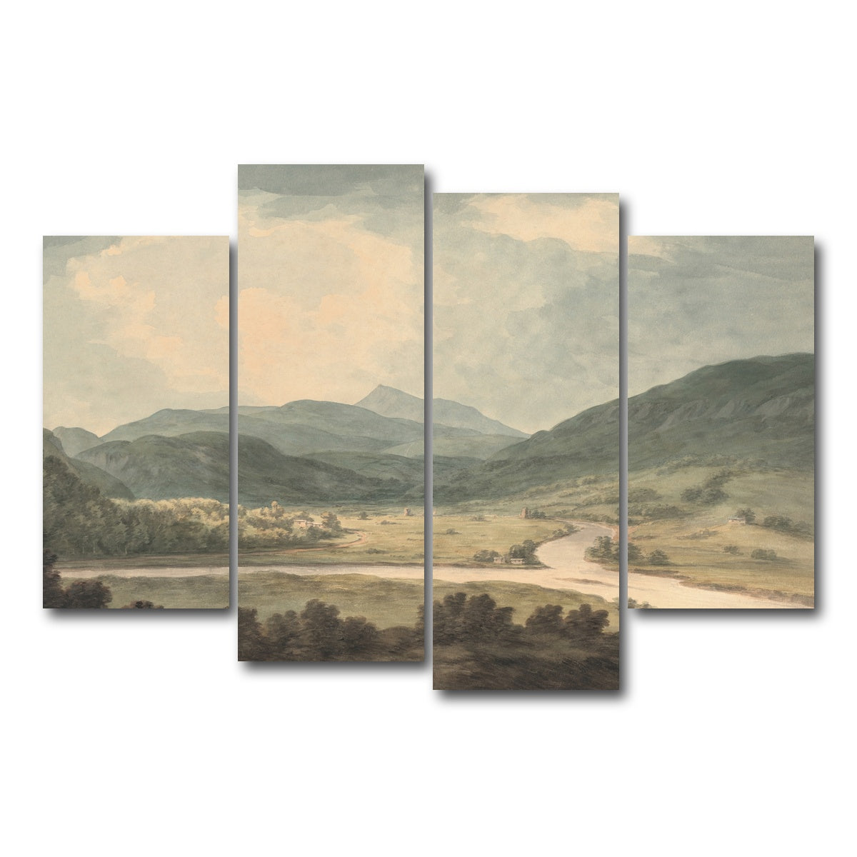 AUTO-MOCKUP WHITE | river lands | 4 Piece | Gallery Wrap Canvas | group=4_short
