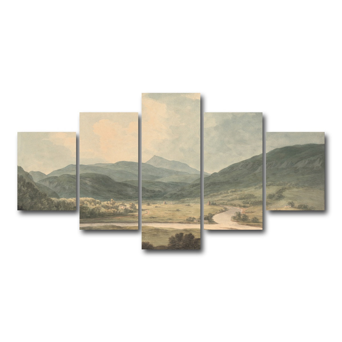 AUTO-MOCKUP WHITE | river lands | 5 Piece | Gallery Wrap Canvas | group=5_short