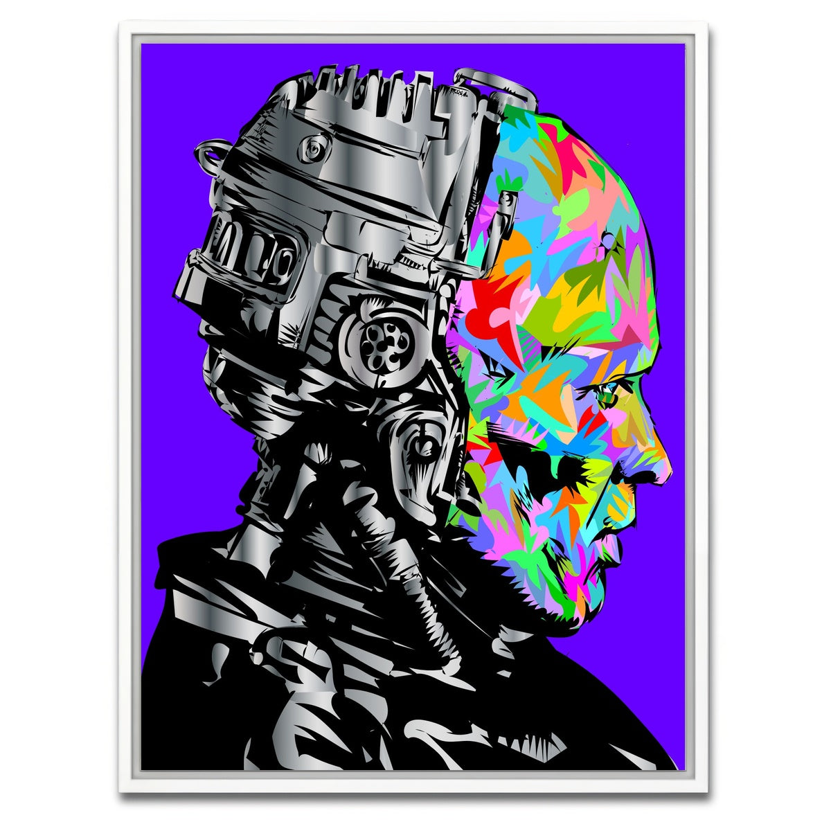 AUTO-MOCKUP WHITE | robo cop Color | 1 Piece | White Framed Canvas | group=3x4