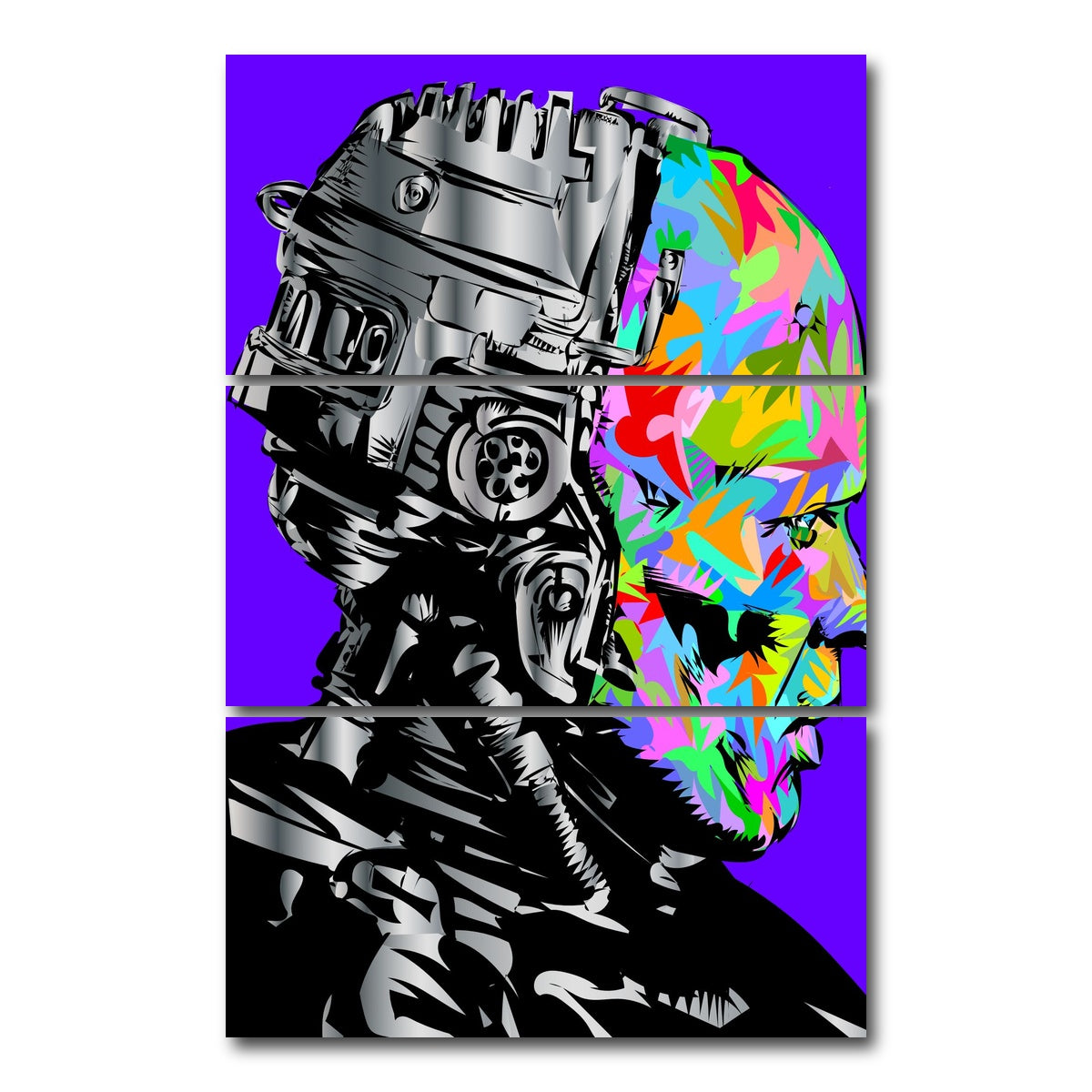 AUTO-MOCKUP WHITE | robo cop Color | 3 Piece | Gallery Wrap Canvas | group=12x24_stacked