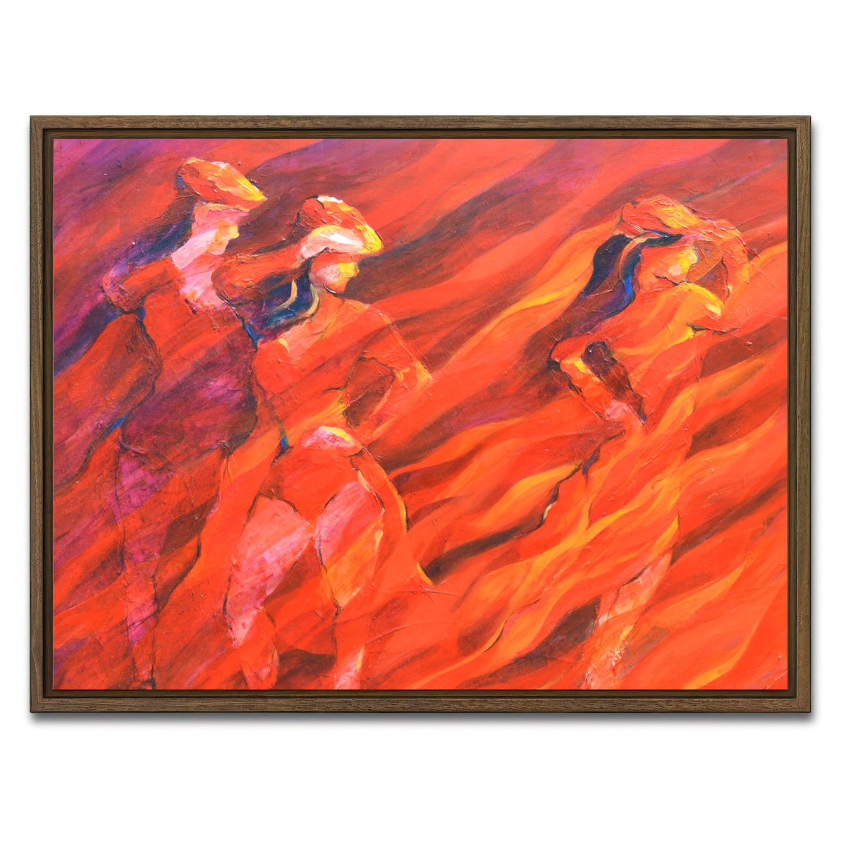 AUTO-MOCKUP WHITE | salsa over charcoal | 1 Piece | Walnut Framed Canvas | group=4x3