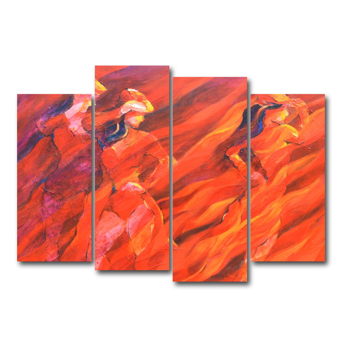 AUTO-MOCKUP WHITE | salsa over charcoal | 4 Piece | Gallery Wrap Canvas | group=4_normal