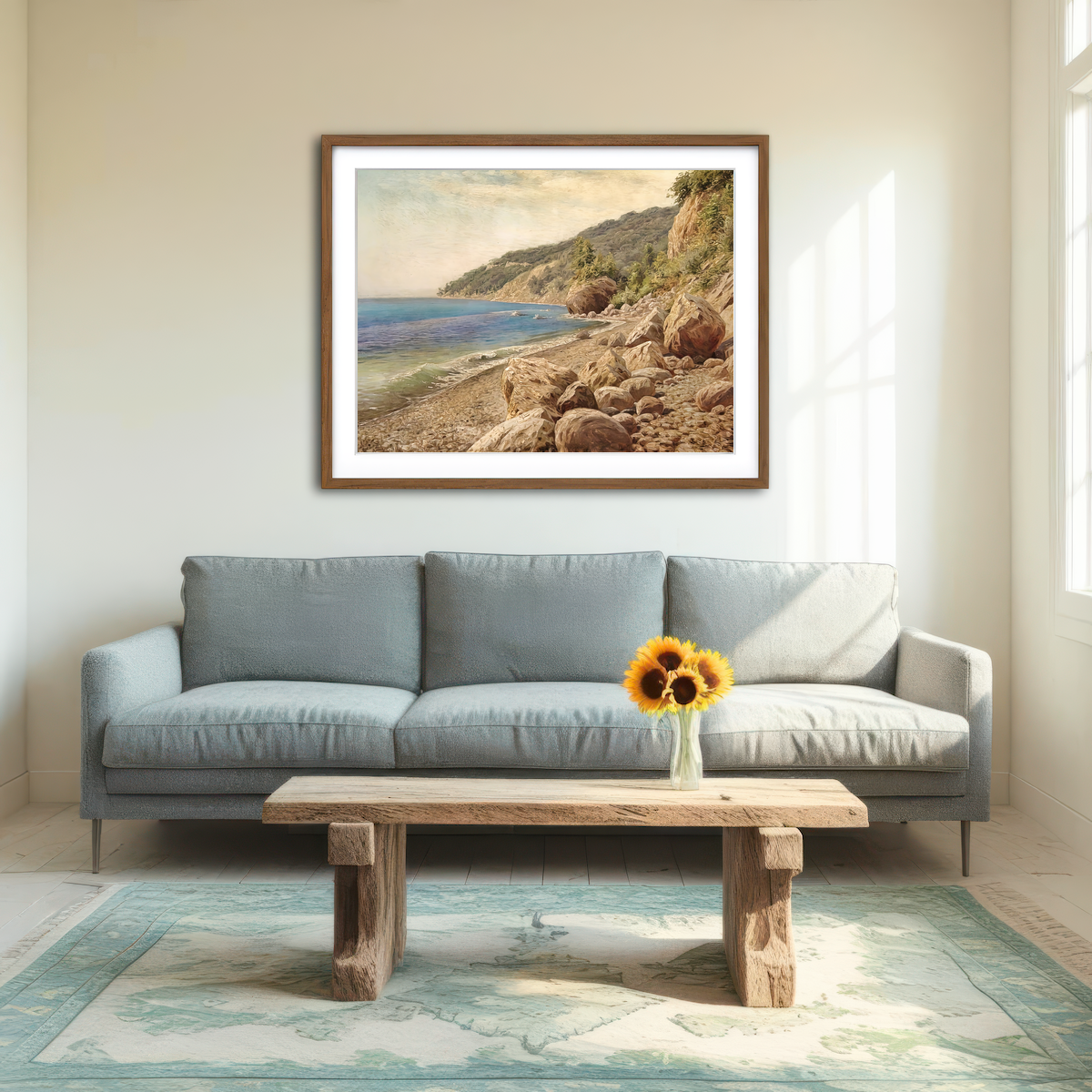 AUTO-MOCKUP ROOM | Sandstone Beach Wall Art