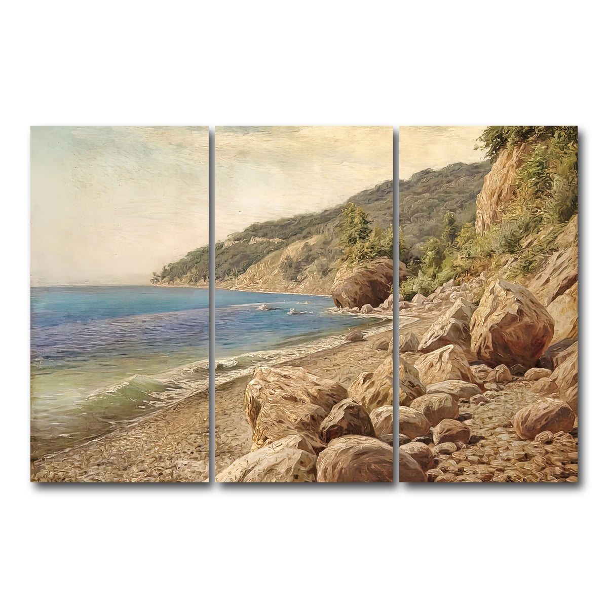 AUTO-MOCKUP WHITE | sandstone beach | 3 Piece | Gallery Wrap Canvas | group=12x24