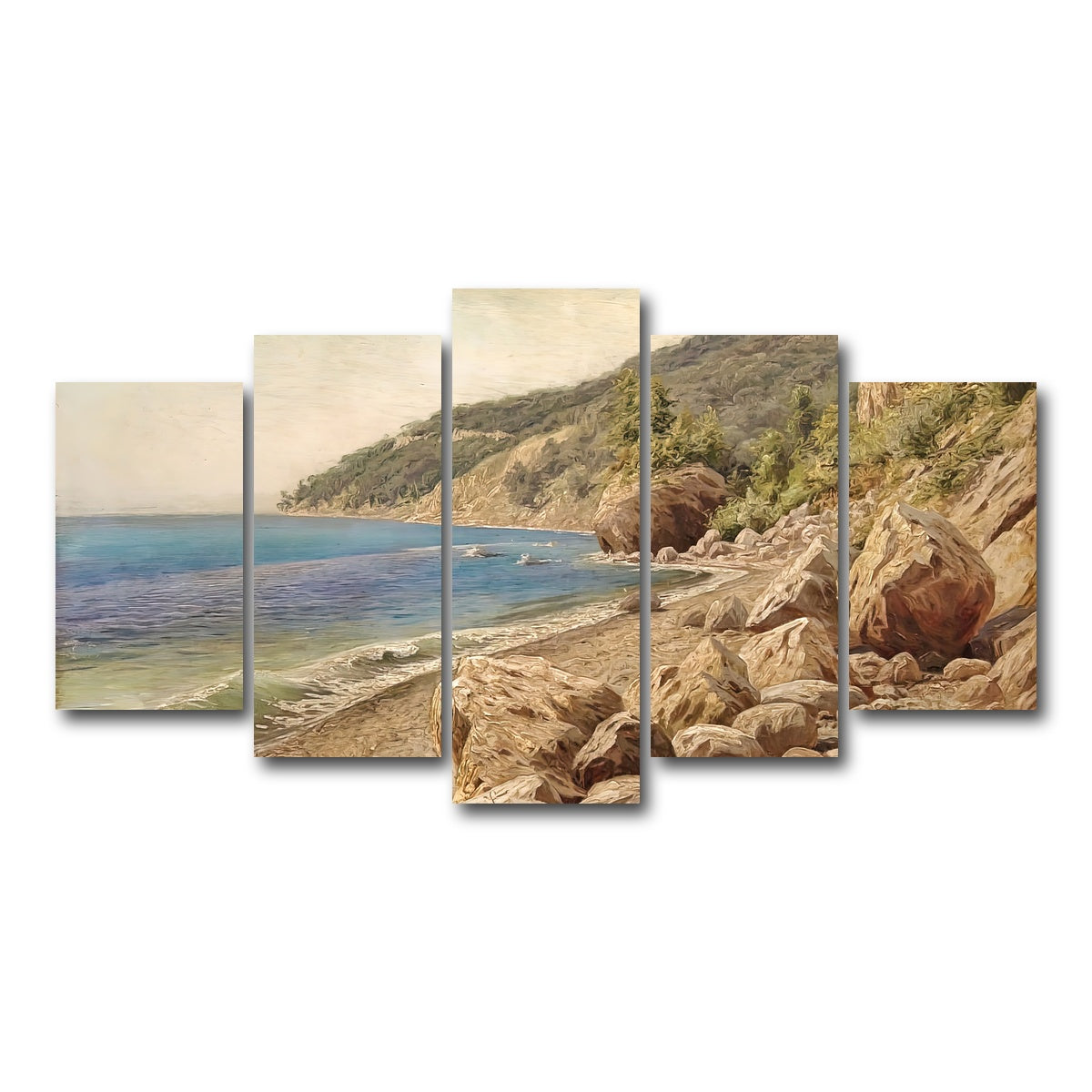 AUTO-MOCKUP WHITE | sandstone beach | 5 Piece | Gallery Wrap Canvas | group=5_normal