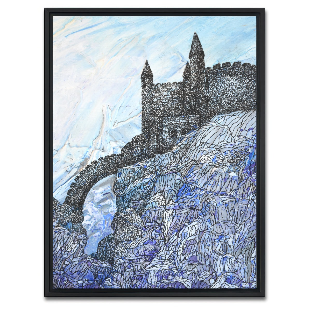 AUTO-MOCKUP WHITE | save the princess | 1 Piece | Black Framed Canvas | group=3x4