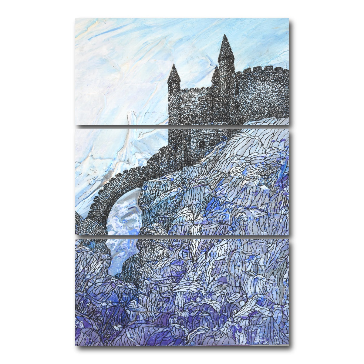 AUTO-MOCKUP WHITE | save the princess | 3 Piece | Gallery Wrap Canvas | group=12x24_stacked