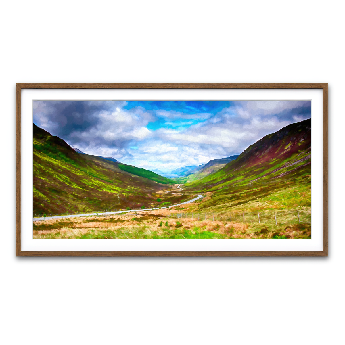 Framed Print 2x1 Walnut