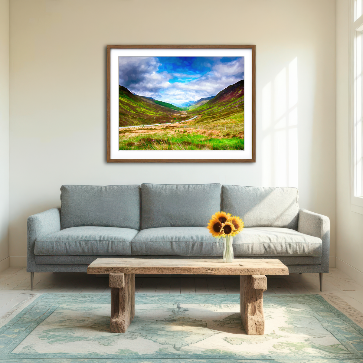 AUTO-MOCKUP ROOM | Scottish Highlands Wall Art