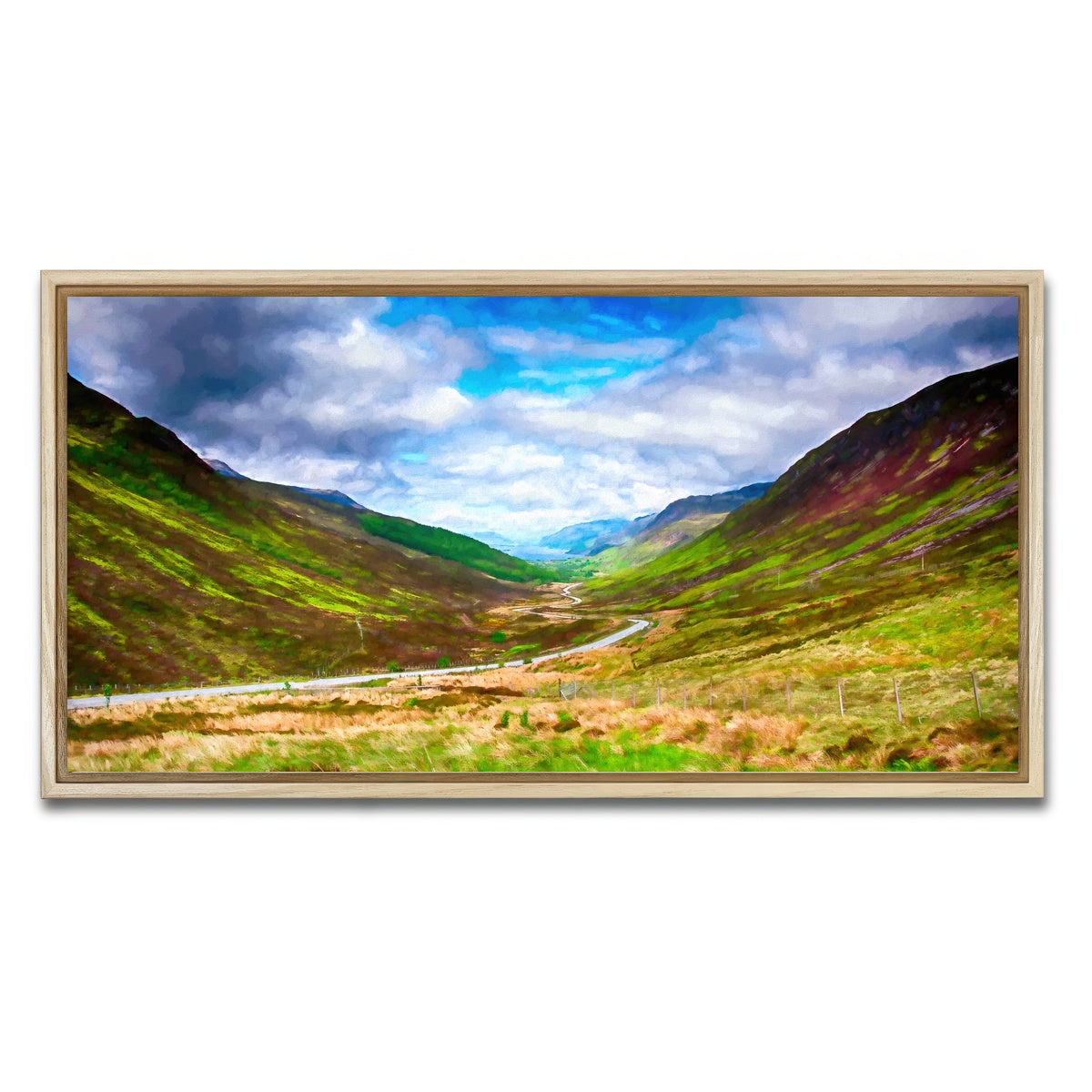 AUTO-MOCKUP WHITE | scottish highlands | 1 Piece | Natural Framed Canvas | group=2x1