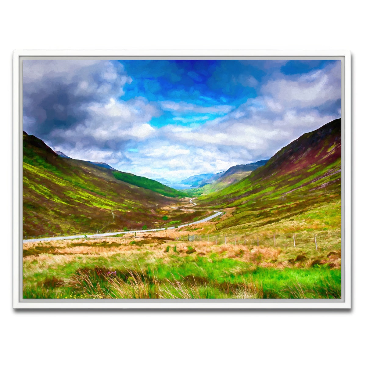 AUTO-MOCKUP WHITE | scottish highlands | 1 Piece | White Framed Canvas | group=4x3