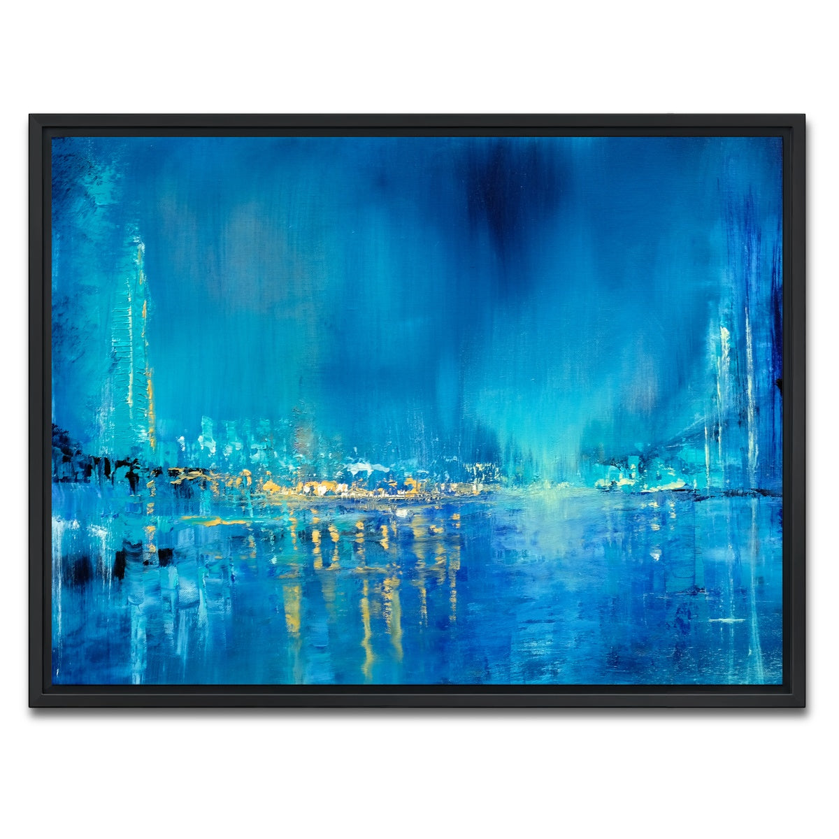 AUTO-MOCKUP WHITE | seagulls over the bridges | 1 Piece | Black Framed Canvas | group=4x3