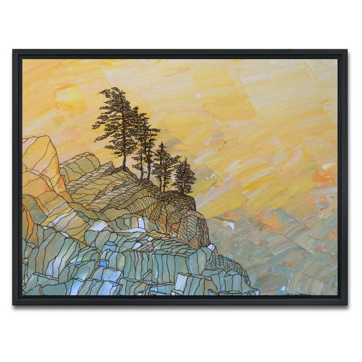 AUTO-MOCKUP WHITE | serene joy | 1 Piece | Black Framed Canvas | group=4x3