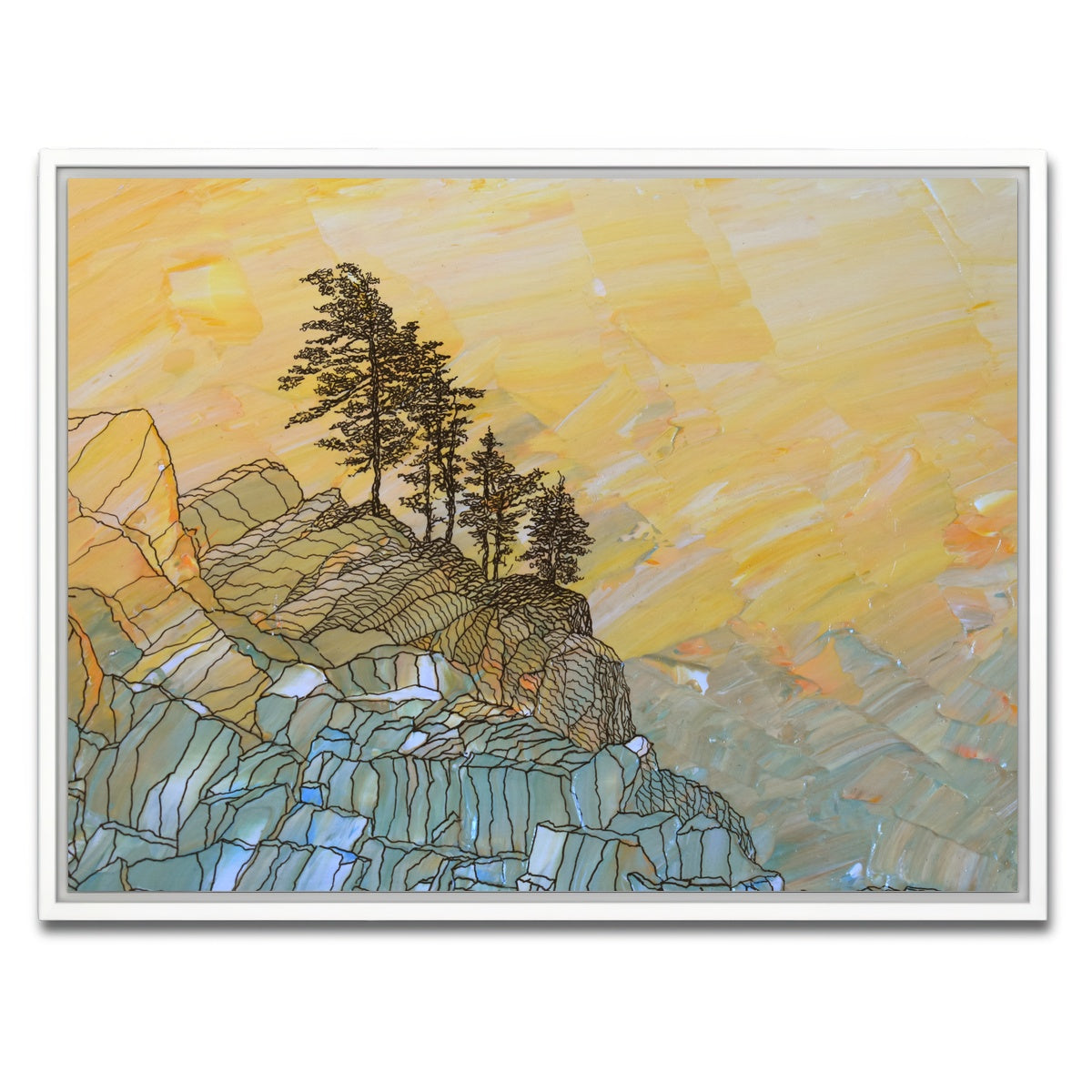 AUTO-MOCKUP WHITE | serene joy | 1 Piece | White Framed Canvas | group=4x3