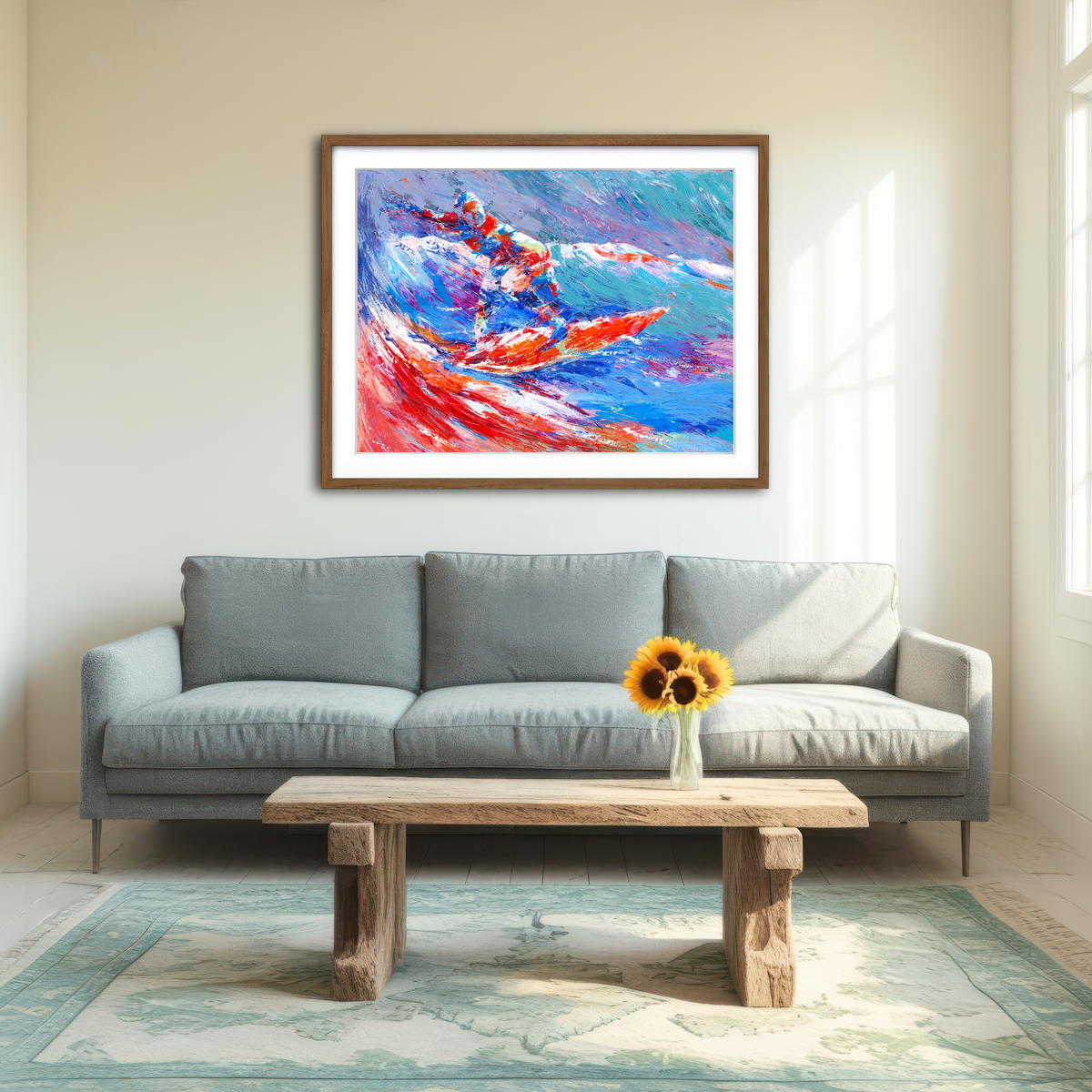 AUTO-MOCKUP ROOM | Shortboard Splash Wall Art