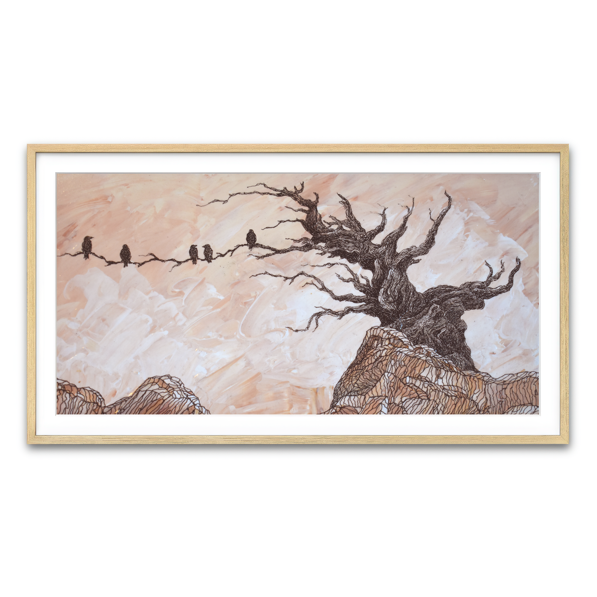 Framed Print 2x1 Natural