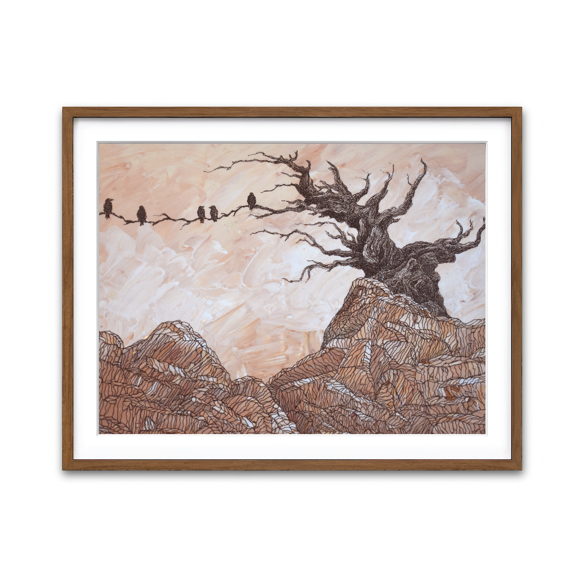 Framed Print 4x3 Walnut
