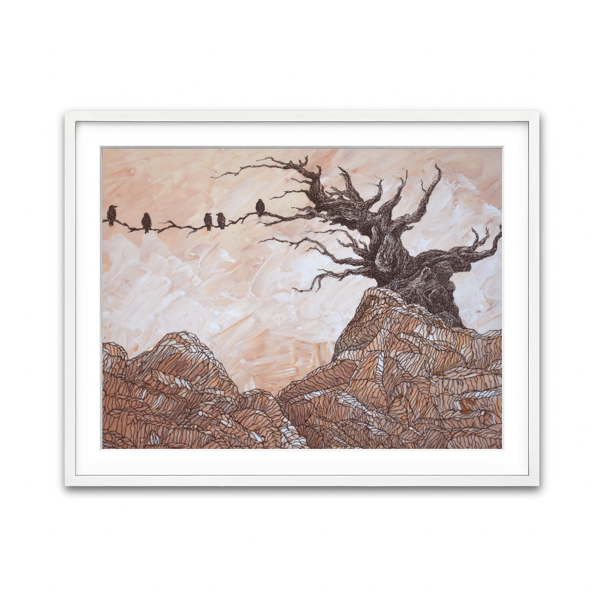 Framed Print 4x3 White