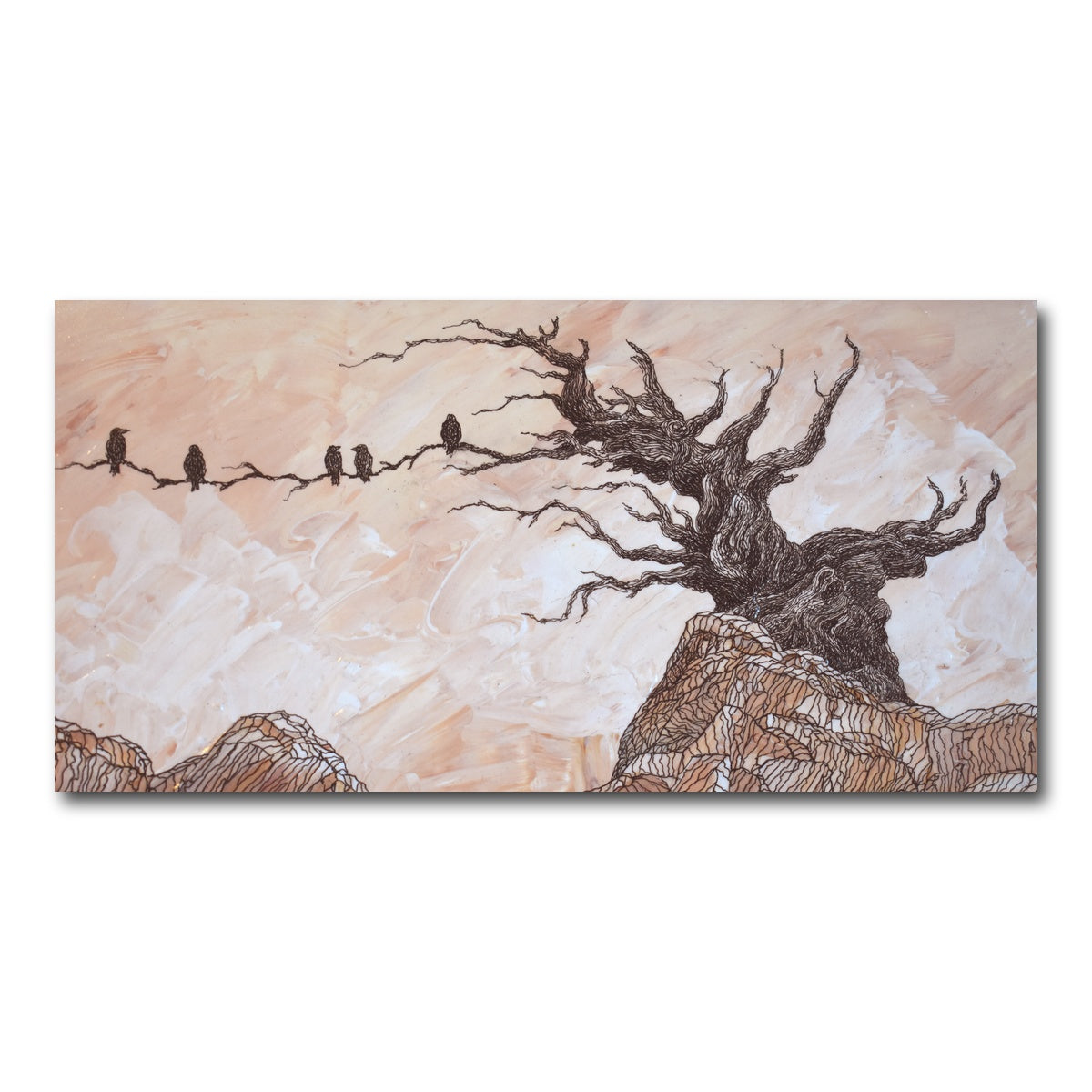 AUTO-MOCKUP WHITE | silence of the ravens | 1 Piece | Gallery Wrap Canvas | group=2x1