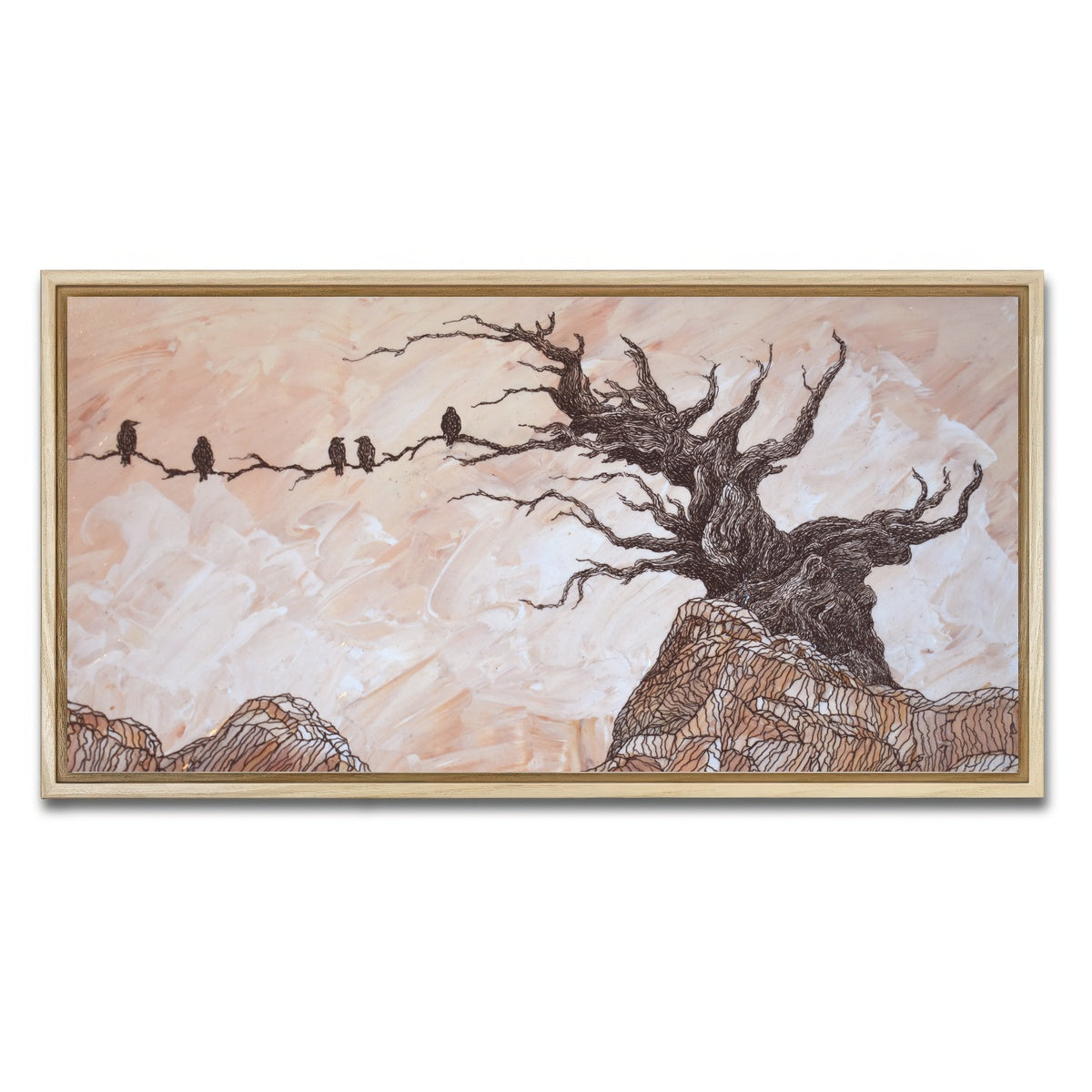 AUTO-MOCKUP WHITE | silence of the ravens | 1 Piece | Natural Framed Canvas | group=2x1