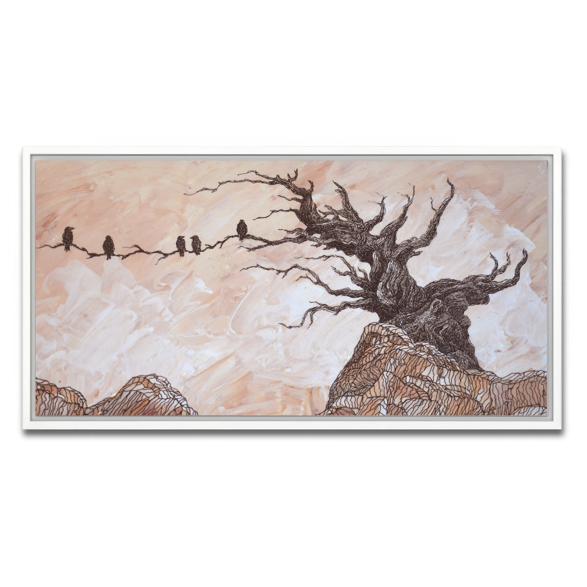 AUTO-MOCKUP WHITE | silence of the ravens | 1 Piece | White Framed Canvas | group=2x1