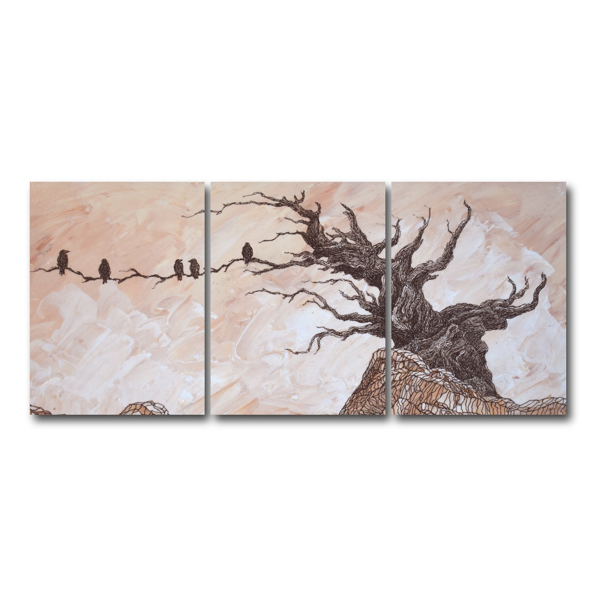 AUTO-MOCKUP WHITE | silence of the ravens | 3 Piece | Gallery Wrap Canvas | group=18x24