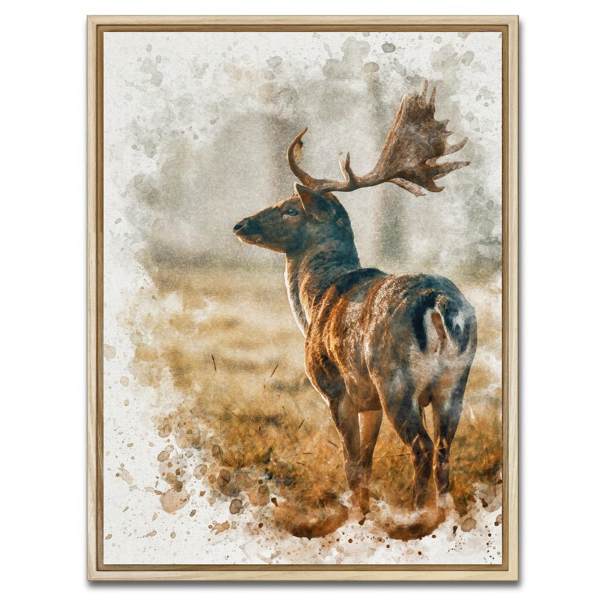 AUTO-MOCKUP WHITE | silent observer | 1 Piece | Natural Framed Canvas | group=3x4