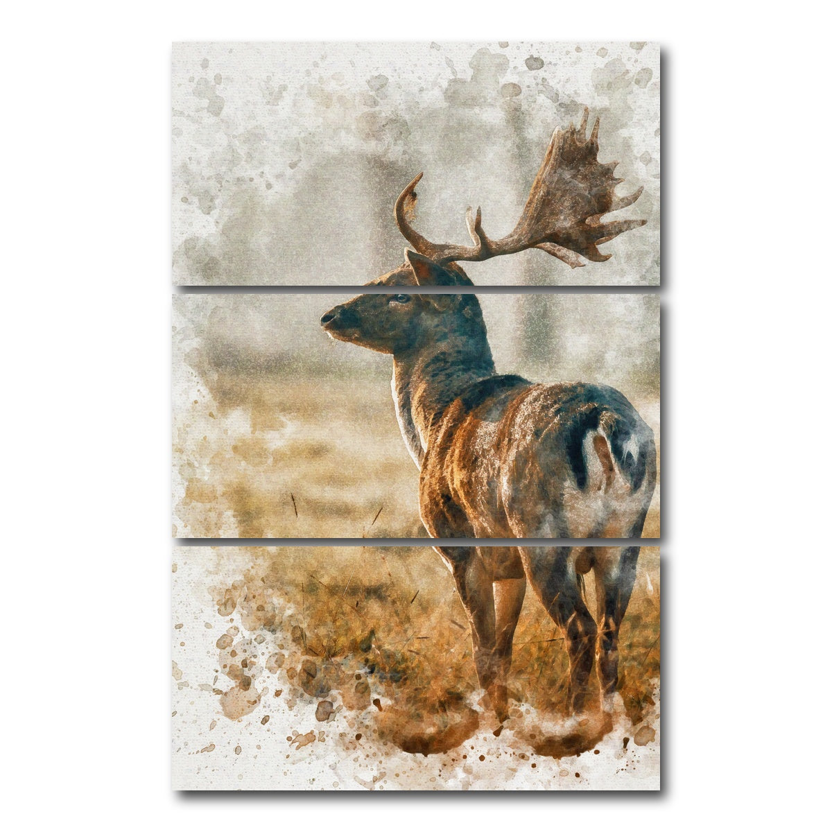 AUTO-MOCKUP WHITE | silent observer | 3 Piece | Gallery Wrap Canvas | group=12x24_stacked