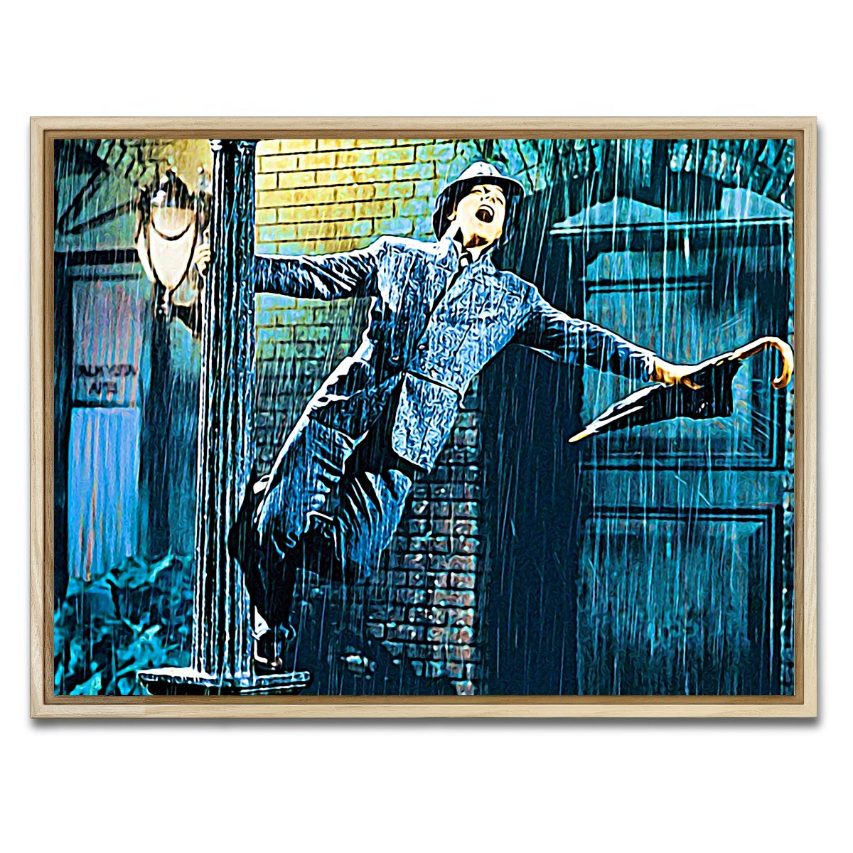 AUTO-MOCKUP WHITE | singin' in the rain | 1 Piece | Natural Framed Canvas | group=4x3