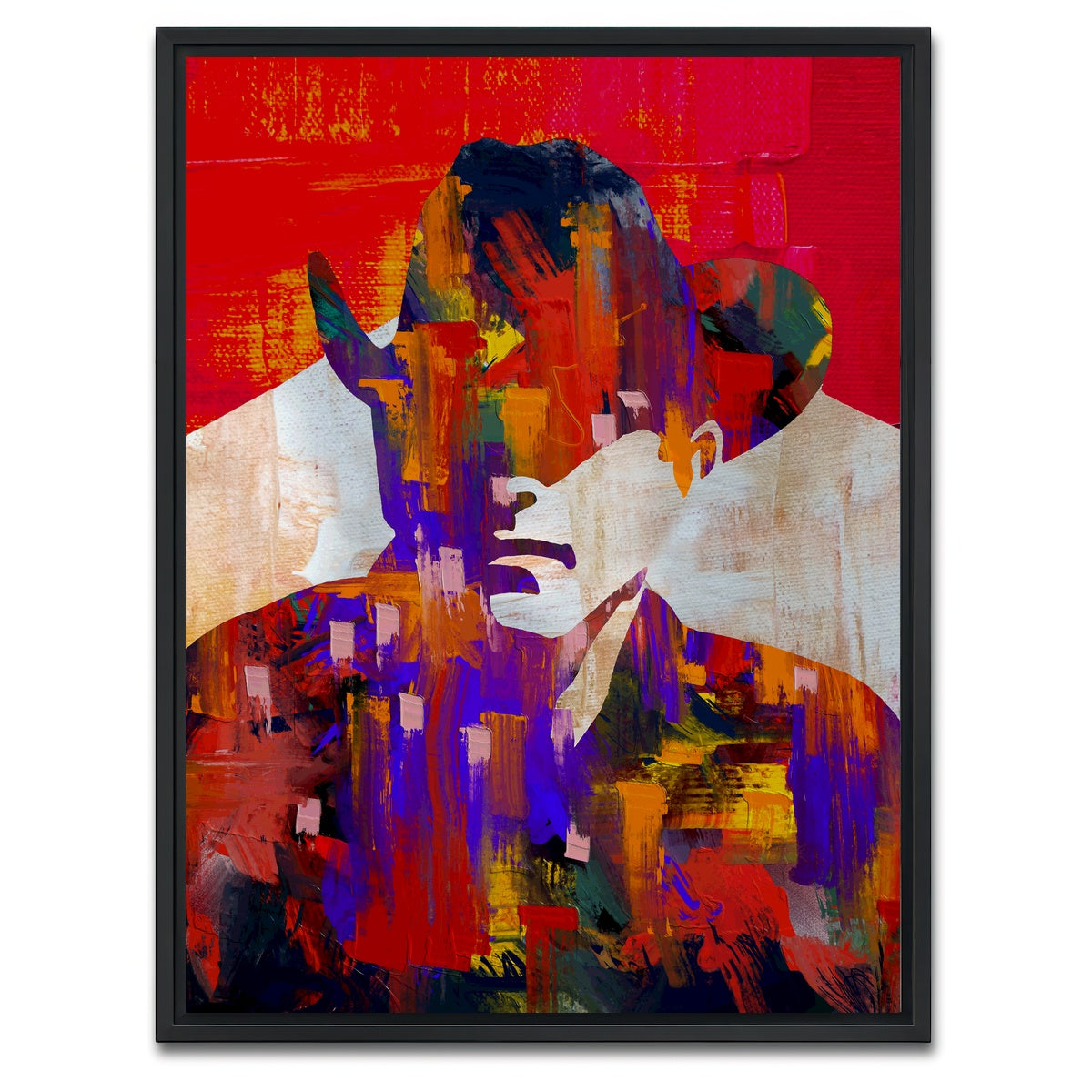 AUTO-MOCKUP WHITE | smoker man | 1 Piece | Black Framed Canvas | group=3x4