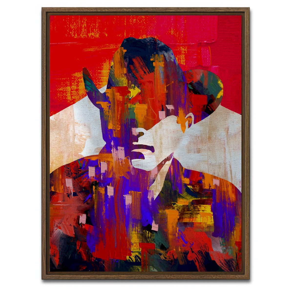 AUTO-MOCKUP WHITE | smoker man | 1 Piece | Walnut Framed Canvas | group=3x4