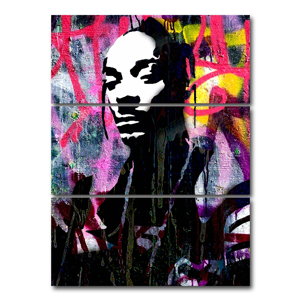 AUTO-MOCKUP WHITE | snoop rap | 3 Piece | Gallery Wrap Canvas | group=8x18_stacked