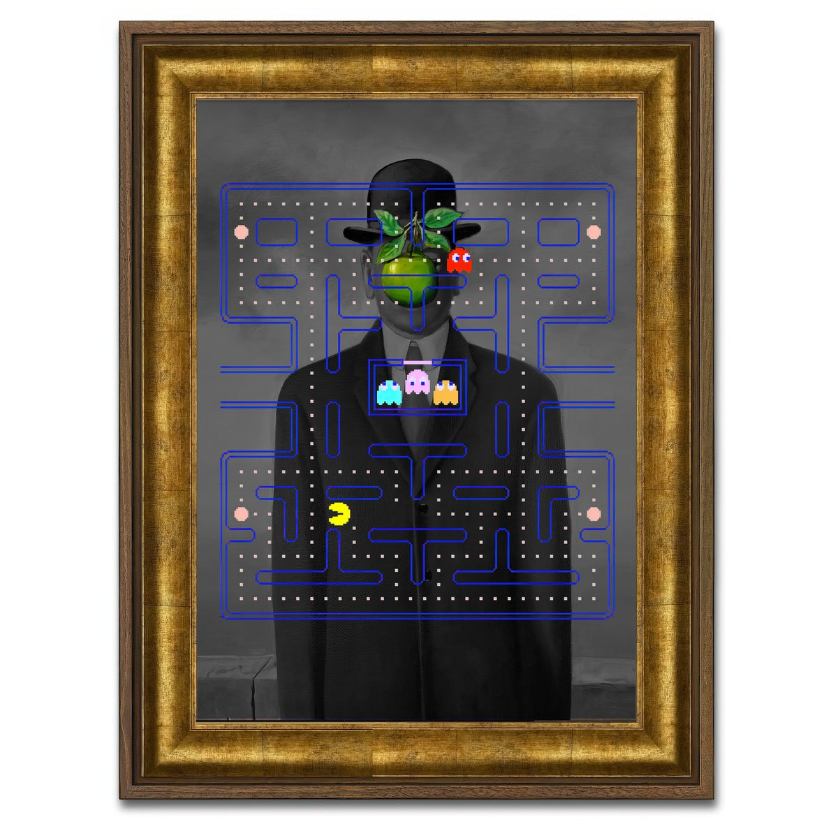 AUTO-MOCKUP WHITE | son of pacman | 1 Piece | Walnut Framed Canvas | group=3x4