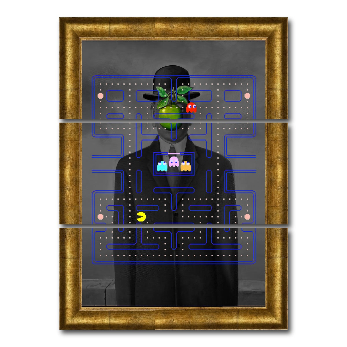 AUTO-MOCKUP WHITE | son of pacman | 3 Piece | Gallery Wrap Canvas | group=8x18_stacked