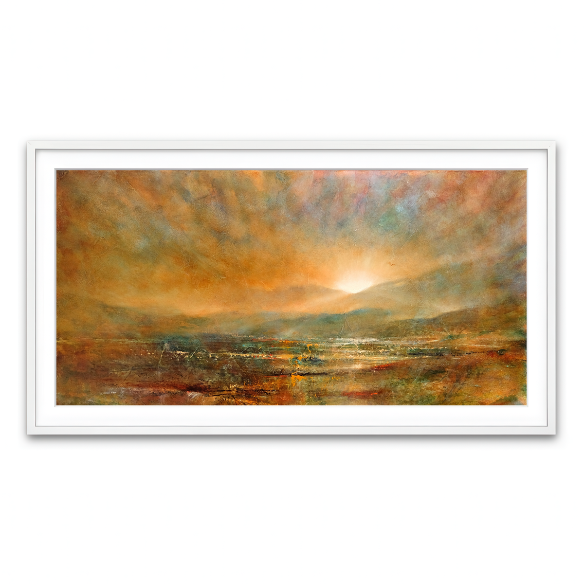 Framed Print 2x1 White