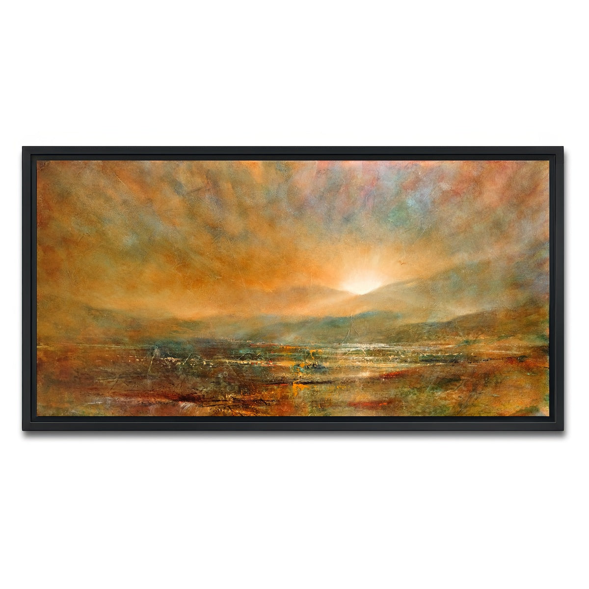 AUTO-MOCKUP WHITE | sonnenaufgang | 1 Piece | Black Framed Canvas | group=2x1