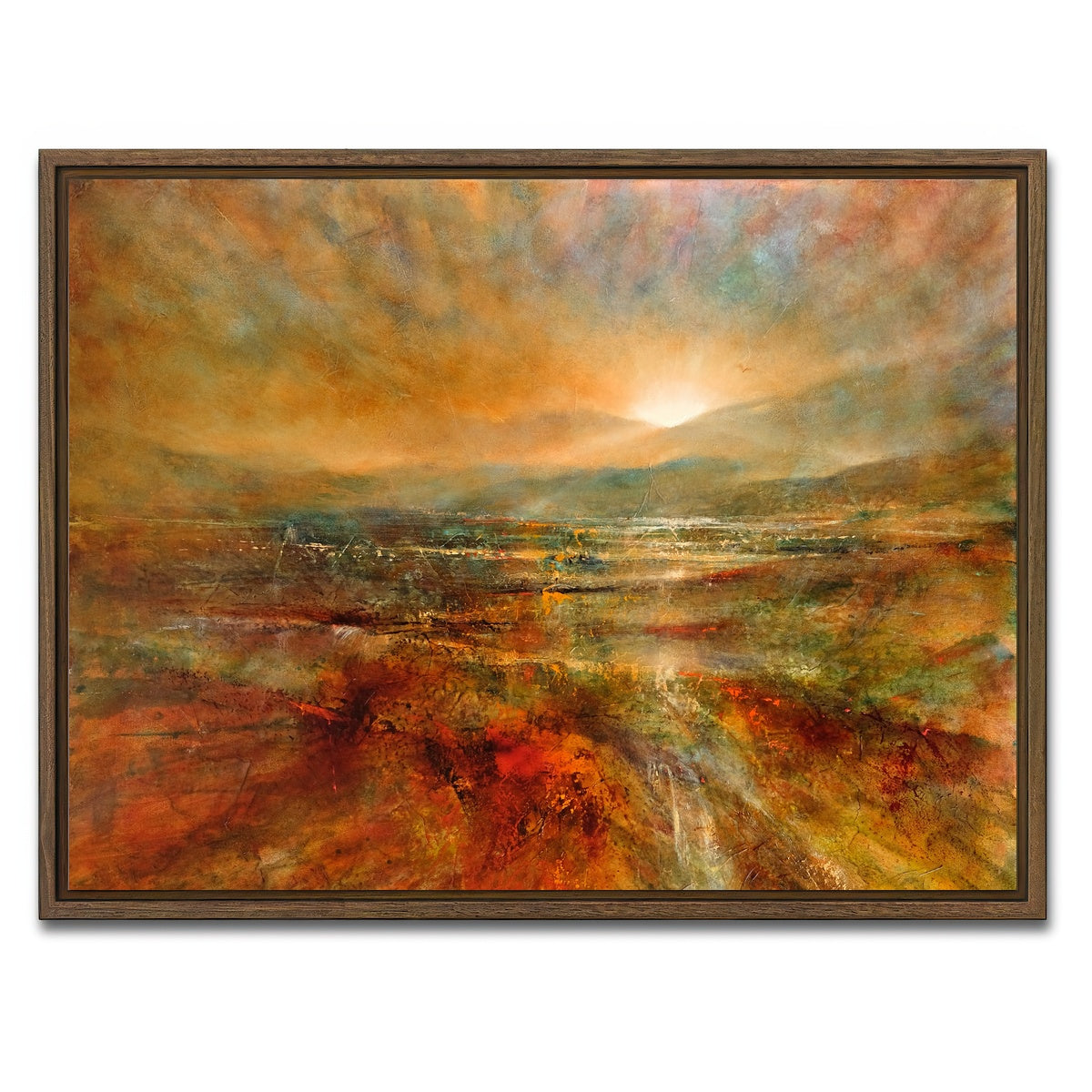 AUTO-MOCKUP WHITE | sonnenaufgang | 1 Piece | Walnut Framed Canvas | group=4x3