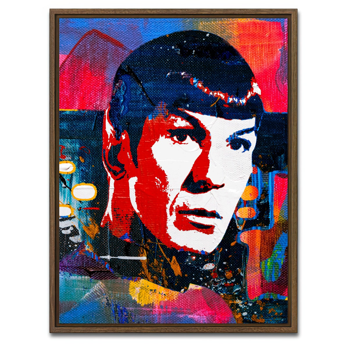 AUTO-MOCKUP WHITE | spock | 1 Piece | Walnut Framed Canvas | group=3x4